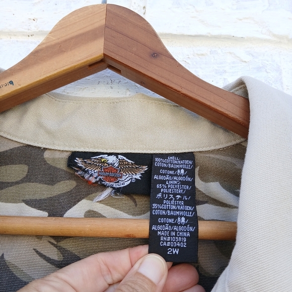 Harley Davidson Studded Jacket Tan Embroidered - Picture 3 of 9